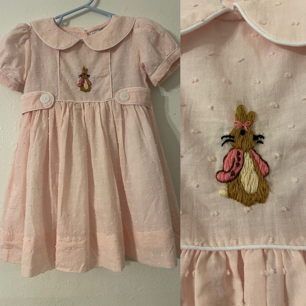Southern taters Swiss dot Easter dress